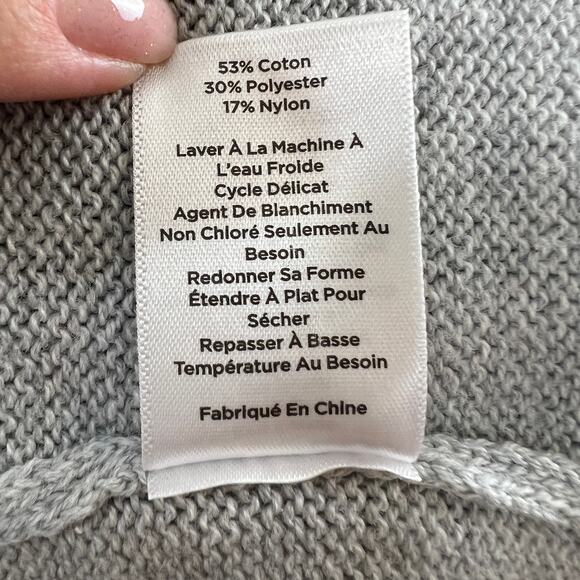 NWT Talbots Rib Yoke Crew Neck Sweater Gray/Pink Pullover Cotton Blend Plus 2X - Picture 9 of 9